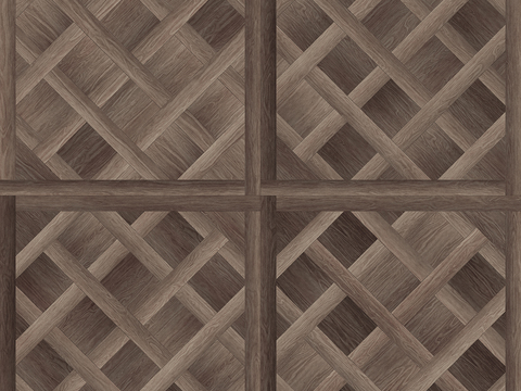 Seamless Geometric Parquet Textured Wood Floor