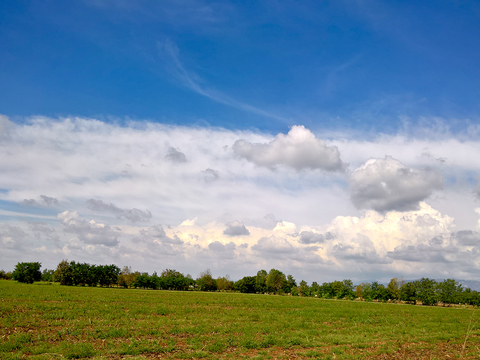 Cloudy blue sky landscape landscape