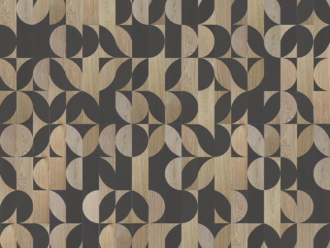 Seamless Geometric Parquet Textured Wood Floor