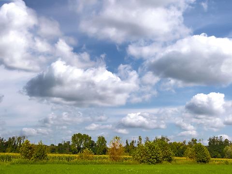 Cloudy blue sky landscape landscape