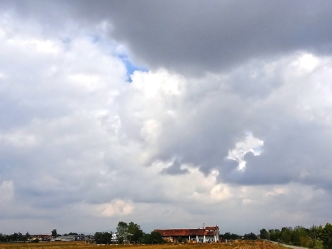 Cloudy blue sky landscape landscape