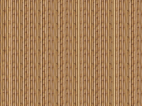 Seamless yellow distressed bamboo pole bamboo fence