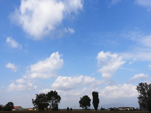 Cloudy blue sky landscape landscape