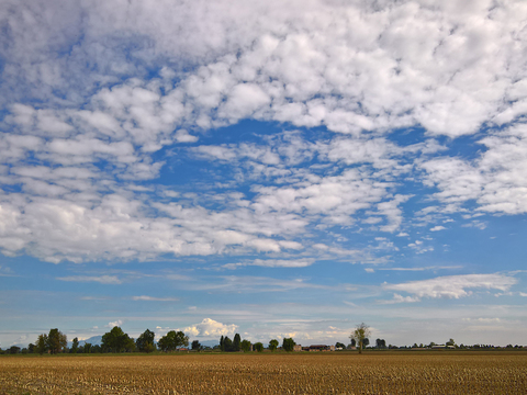 Cloudy blue sky landscape landscape