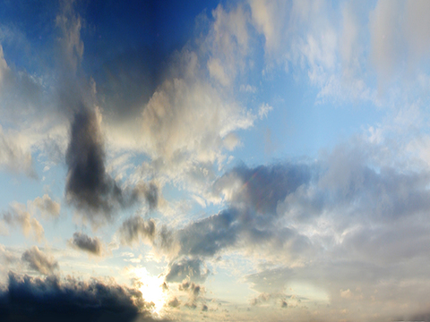 Cloudy blue sky landscape landscape