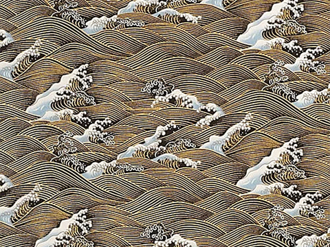 Chinese wave decorative painting