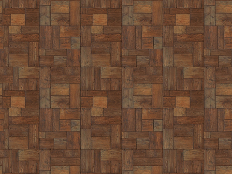 Seamless Geometric Parquet Textured Wood Floor