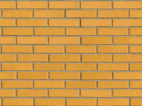 Seamless yellow brick wall exterior wall ground