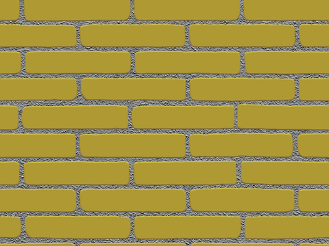 Seamless yellow brick wall exterior wall ground