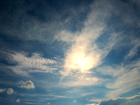 Cloudy blue sky landscape landscape