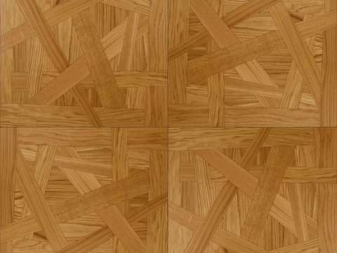 Seamless Geometric Parquet Textured Wood Floor