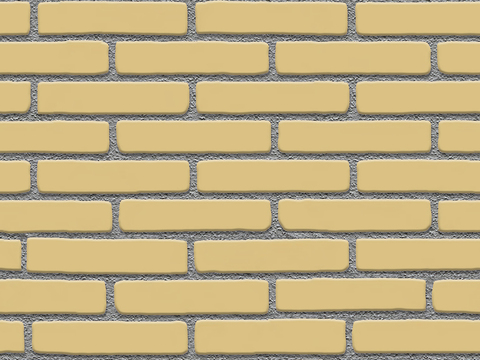 Seamless yellow brick wall exterior wall ground