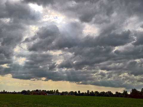 Cloudy blue sky landscape landscape