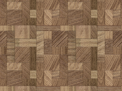 Seamless Geometric Parquet Textured Wood Floor