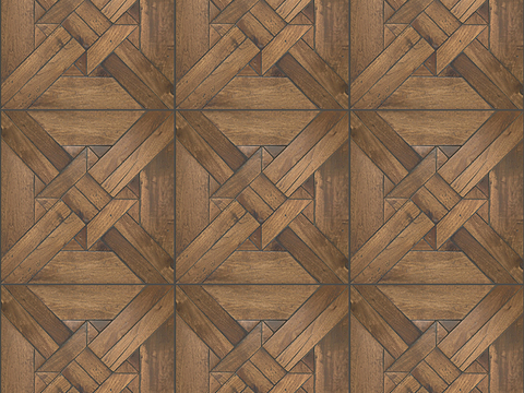 Seamless Geometric Parquet Textured Wood Floor