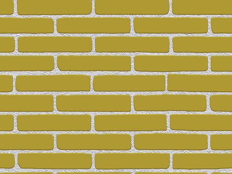 Seamless yellow brick wall exterior wall ground