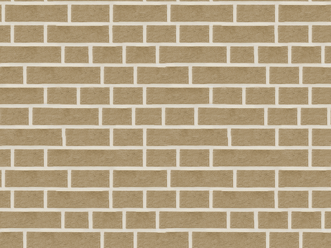 Seamless yellow brick wall exterior wall ground