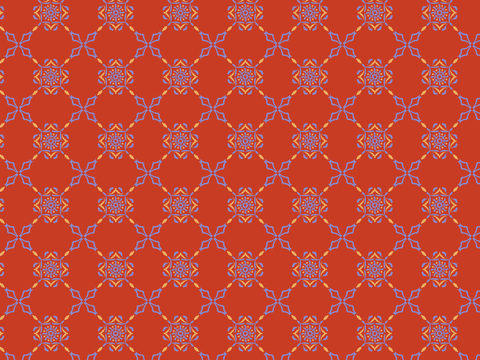 Red tile Chinese pattern wallpaper