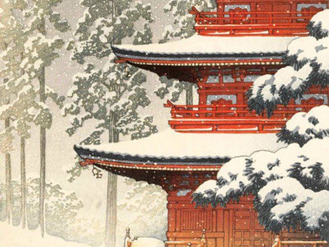 Japanese architectural decorative painting