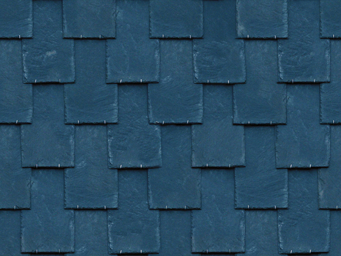 Seamless blue villa building roof Chinese antique slate tiles