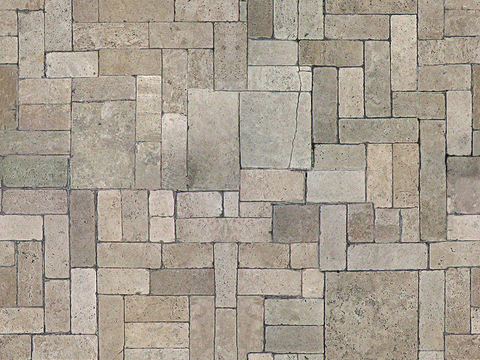 Seamless granite stone geometric parquet floor tile sidewalk road ground square paving