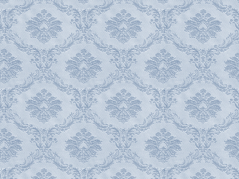 Seamless Blue European French Classical Pattern Wallpaper Wall Cloth Wall Cloth