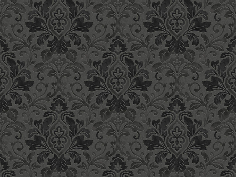 Seamless Black European French Classical Pattern Wallpaper Wall Cloth Wall Cloth