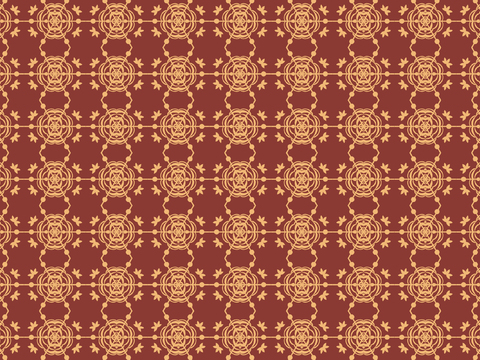 Red tile Chinese pattern wallpaper