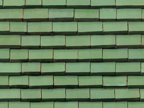 Seamless Green Villa Building Flat Roof Tiles