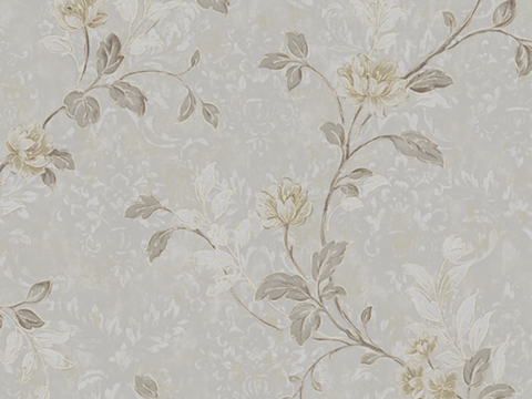 Grey Tone Flowers Wallpaper