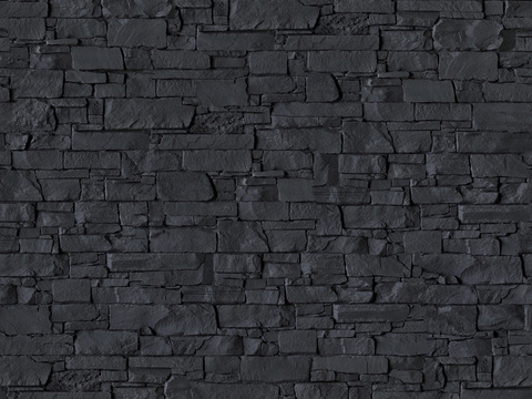 Seamless Black Outdoor Building Cultural Stone Splendid Rock Tile Wall Tile Wall Floor