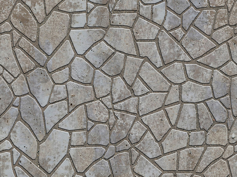 Seamless irregular mosaic slate floor tile pavement road ground square paving