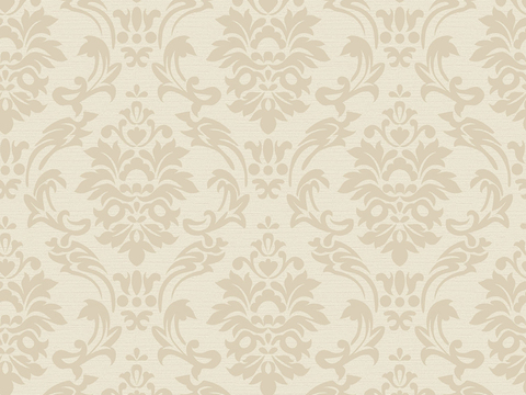 Seamless creamy-white European French classical pattern wallpaper wall covering wall covering