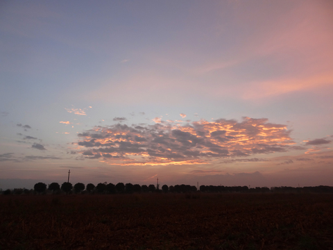 Sunrise sunset cloudy sky landscape landscape