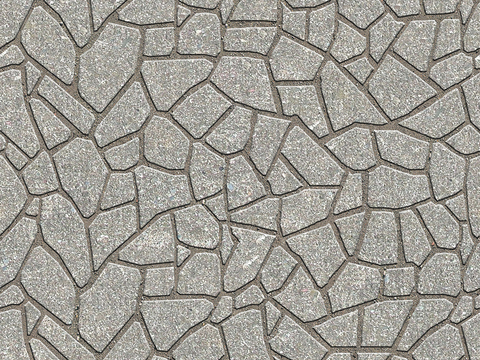 Seamless irregular mosaic slate floor tile pavement road ground square paving