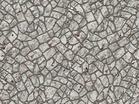 Seamless irregular mosaic slate floor tile pavement road ground square paving