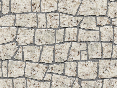 Seamless irregular mosaic slate floor tile pavement road ground square paving