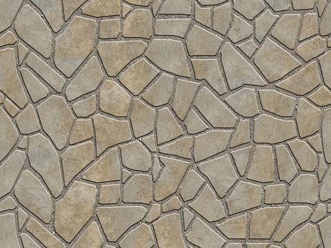 Seamless irregular mosaic slate floor tile pavement road ground square paving