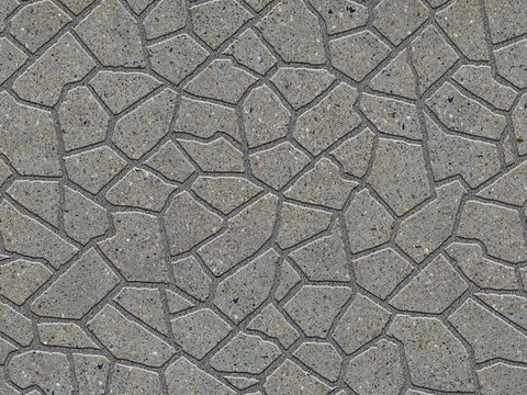 Seamless irregular mosaic slate floor tile pavement road ground square paving