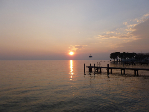 Sunrise sunset cloudy sky landscape landscape