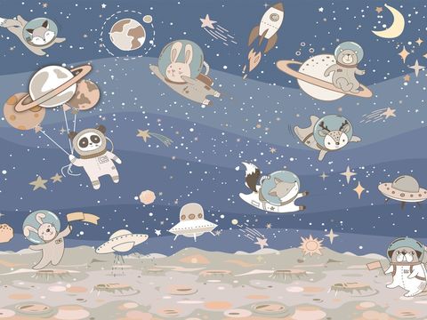 Children's Space Wallpaper