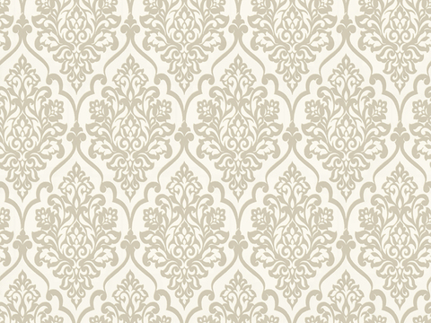 Seamless creamy-white European French classical pattern wallpaper wall covering wall covering