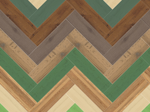 Seamless Colorful Geometric Parquet Pattern Textured Wood Floor