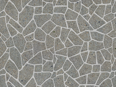 Seamless irregular mosaic slate floor tile pavement road ground square paving