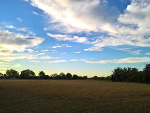 Sunrise sunset cloudy sky landscape landscape