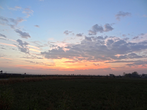 Sunrise sunset cloudy sky landscape landscape