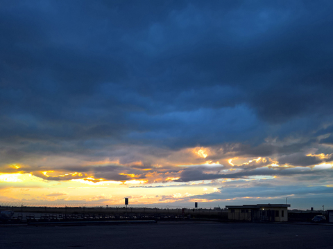 Sunrise sunset cloudy sky landscape landscape