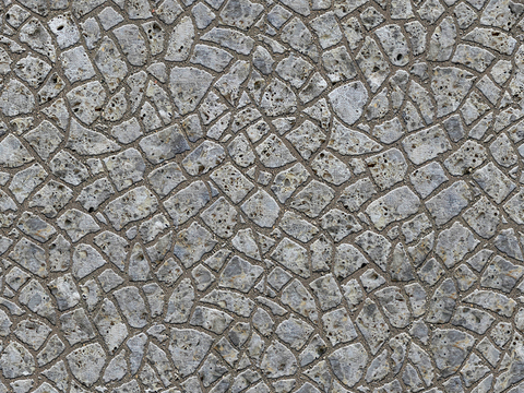 Seamless irregular mosaic slate floor tile pavement road ground square paving