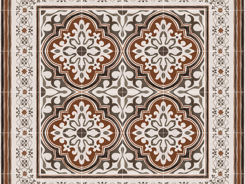 Seamless European style retro cement concrete stone geometric mosaic pattern ceramic tile tile floor tile wall tile