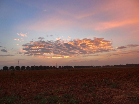 Sunrise sunset cloudy sky landscape landscape